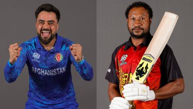 AFG Win by Seven Wickets | Afghanistan vs Papua New Guinea Highlights of ICC T20 World Cup 2024: Fazahaq Farooqi, Naveen-Ul-Haq, Gulbadin Naib Help Afghanistan Qualify for Super Eight Stage