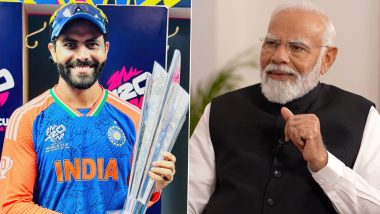 PM Narendra Modi Shares Farewell Message For Ravindra Jadeja As Star All-Rounder Announces Retirement From T20Is Following India's ICC T20 World Cup 2024 Title Victory (See Post)