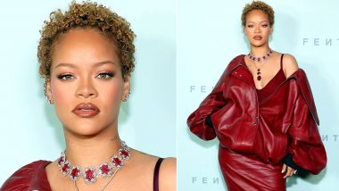 Rihanna Stuns in Manish Malhotra Choker and Sabyasachi Necklace, an Iconic Crossover for Fenty Hair Launch in Los Angeles (View Pics)