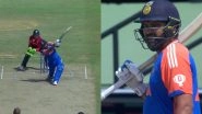 Stump Mic Catches Rohit Sharma Saying 'Upar Daale Toh Deta Hu Naa' to Suryakumar Yadav, Smashes Next Ball for Six During IND vs ENG T20 World Cup 2024 Semi-Final (Watch Video)