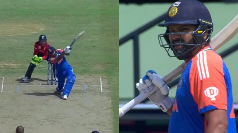 Stump Mic Catches Rohit Sharma Saying 'Upar Daale Toh Deta Hu Naa' to Suryakumar Yadav, Smashes Next Ball for Six During IND vs ENG T20 World Cup 2024 Semi-Final (Watch Video)