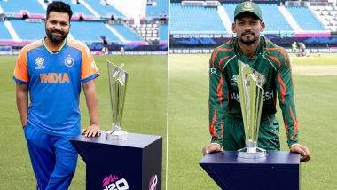 IND 59/2 in 6.4 Overs | IND vs BAN Live Score Updates of ICC T20 World Cup 2024 Warm-Up: Mahmudullah Accounts for Rohit Sharma