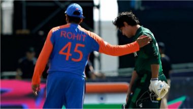 Rohit Sharma Appreciates Naseem Shah's Effort, Pats Him on The Back After India Beat Pakistan By Six Runs in T20 World Cup 2024, Pic Goes Viral