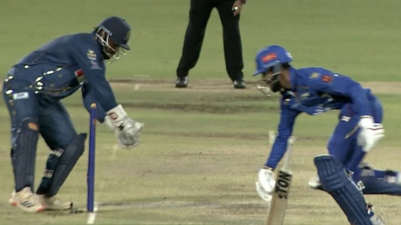 Ruturaj Gaikwad Loses His Bat, Gets Run-Out in an Unusual Way During Puneri Bappa vs Ratnagiri Jets Maharashtra Premier League 2024 Match (Watch Video)