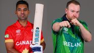 IRE 20/0 in 4 Overs (Target 138) | Canada vs Ireland Live Score Updates of ICC T20 World Cup 2024: Paul Stirling, Andrew Balbirnie Start Run Chase
