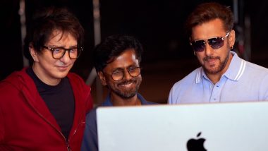 Sikandar: Salman Khan Reveals His Stylish New Look in Pic With Director AR Murugadoss and Producer Sajid Nadiadwala From the Sets of the Upcoming Film!