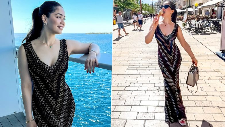 Sara Tendulkar Mesmerises in an All-Black Dress While Holidaying in Cannes, Shares Snippets From Her Cruise Adventure (View Pics)