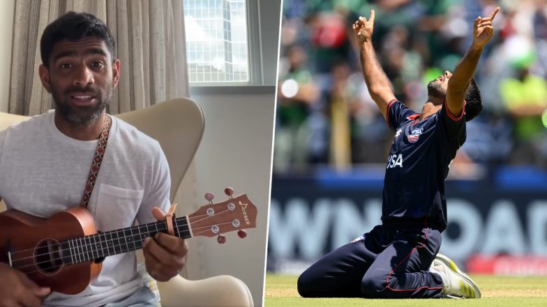 Old Video of Saurabh Netravalkar Singing While Playing Ukulele Goes Viral After His Performance in Super Over Helps USA Scalp Victory Over Pakistan in ICC Men's T20 World Cup 2024