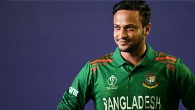 Shakib Al Hasan Becomes First Player to Scalp Fifty Wickets in ICC T20 World Cup, Achieves Feat During IND vs BAN Super 8 Clash