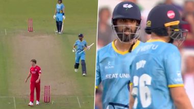 Shan Masood Given Not Out After Rare Instance of Hit-Wicket and Run Out off a No Ball During Yorkshire vs Lancashire T20 Blast Match, Know What MCC 31.7 Law Says