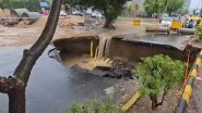 Ahmedabad Rains: Huge Sinkhole Appears As Road Collapses in Shela Area After Heavy Rainfall Lashes Gujarat's Capital City (Watch Video)