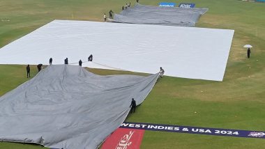 ENG vs NAM ICC T20 World Cup 2024: Toss Delayed As Covers Are in Place At Sir Vivian Richards Stadium in Antigua Due to Persistent Rain