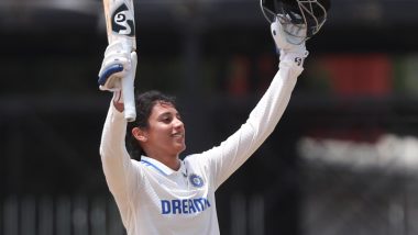 Smriti Mandhana Scores Her Second Century in Test Cricket, Achieves Feat During Day 1 Of IND-W vs SA-W One-Off Test 2024 (Watch Video)
