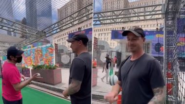 ICC T20 World Cup 2024 Staff Member Teaches Bowling to Dale Steyn As He Fails to Recognise Ex-South Africa Pacer, Video Goes Viral
