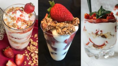 National Strawberry Parfait Day 2024: Easy Step-by-Step Recipe To Make Delicious Strawberry Parfait at Home (Watch Videos)