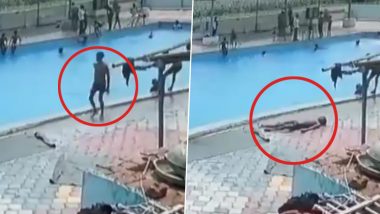 Sudden Death Caught on Camera in Meerut: Teenage Boy Collapses and Dies Shortly After Coming Out of Swimming Pool in Uttar Pradesh, Video Goes Viral