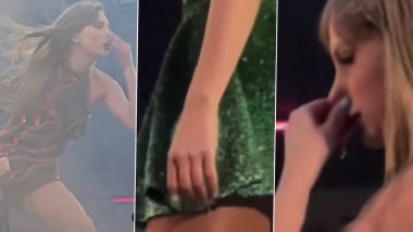 Taylor Swift Appears to Wipe Snot on Her Outfit During a Freezing Eras Tour Concert in Scotland (Watch Viral Video)