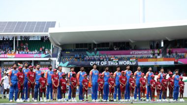 Team India Cricketers Wear Black Armbands on IND vs AFG ICC T20 World Cup 2024 Match in Honour of Late David Johnson