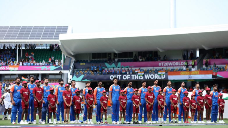 Team India Cricketers Wear Black Armbands on IND vs AFG ICC T20 World Cup 2024 Match in Honour of Late David Johnson