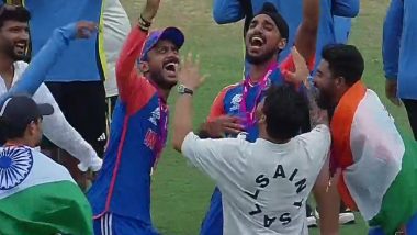 Rinku Singh, Virat Kohli and Other Team India Cricketers Dance As They Celebrate Men in Blue's ICC T20 World Cup 2024 Victory (Watch Video)