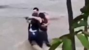 Viral Video Shows Three Friends Embracing Just Before Being Swept Away by Deadly Flash Floods in Italy (Watch)