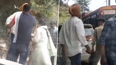 Himachal Pradesh: Tourist From Punjab Brandishes His Revolver After Clash Erupts With Bus Driver on the Streets of Kullu, Viral Video Surfaces