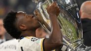 Vinicius Jr Honoured With UEFA Champions League 2023-24 Player of the Season Award After His Contributions Help Real Madrid Clinch Their 15th UCL Title