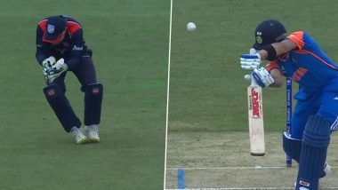 Virat Kohli Wicket Video: Watch Saurabh Netravalkar Dismiss Star Indian Batsman For Golden Duck During IND vs USA ICC T20 World Cup 2024 Match