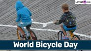 World Bicycle Day 2024 Wishes: WhatsApp Stickers, GIF Images, HD Wallpapers and SMS To Share and Highlight the Importance of Bicycles