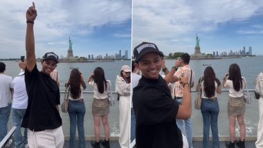 Yashasvi Jaiswal Visits New York’s Statue of Liberty Ahead of IND vs IRE ICC T20 World Cup 2024 Match (Watch Video)