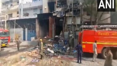 Delhi Blast: Three Workers Dead, Six Injured After Fire Breaks Out in Food Processing Unit in Narela Industrial Area Due to Gas Leak (Watch Videos)