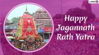 Happy Jagannath Rath Yatra 2024 Greetings: Share Lord Jagannath HD Images, Wishes, Messages and Wallpapers To Celebrate the Chariot Festival