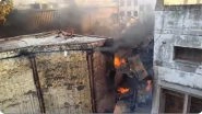 Delhi Fire: Massive Blaze Erupts at Shop in Chandni Chowk, 14 Water Tenders Rushed (Watch Videos)
