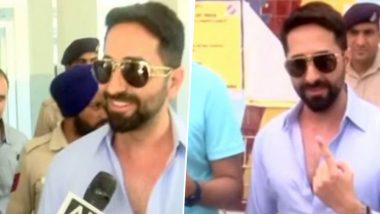 Lok Sabha Elections 2024: Ayushmann Khurrana Casts His Vote in Hometown Chandigarh, Stresses Importance of Duty to Country (Watch Video)