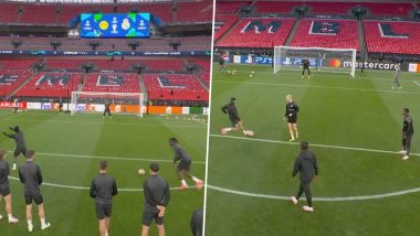 Real Madrid And Borussia Dortmund Players Spotted Practicing at Wembley Stadium Ahead of UEFA Champions League 2023-24 Final (Watch Video)