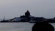 PM Narendra Modi Continues His 45-Hour Meditation at Vivekananda Rock Memorial in Kanyakumari (Watch Video)