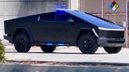 Police Cybertruck: Video of Tesla Cybertruck Police Vehicle by 'Up.Fit' Shared on Social Media (Watch Video)