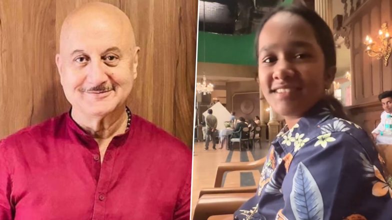Anupam Kher Shares Heartwarming Video With Satish Kaushik’s Daughter Vanshika on Tanvi the Great Set (Watch Video)