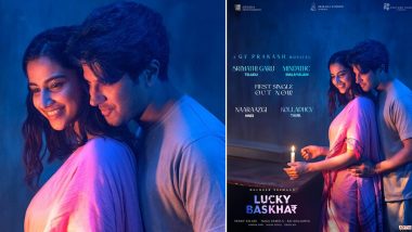 Lucky Baskhar Song ‘Naaraazgi’: Dulquer Salmaan Shares FIRST Poster of His Upcoming Song With Meenakshi Chaudhary (View Pic)