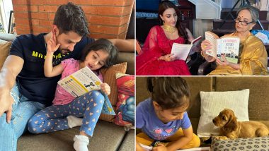 National Reading Day 2024: Soha Ali Khan Shares Heartwarming Photos of Family Reading Together; Actress Says ‘Books Make You a Better Person’ (View Pics)