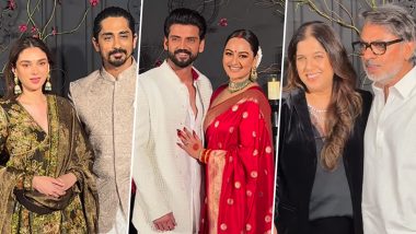 Sonakshi Sinha and Zaheer Iqbal Wedding Reception: Heeramandi Team Joins the Celebration, Including Sanjay Leela Bhansali and Aditi Rao Hydari (Watch Videos)