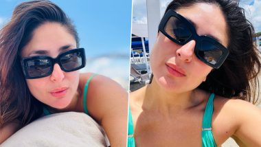 Kareena Kapoor Khan Stuns in Teal Monokini During London Vacation With Saif Ali Khan and Kids (View Pics)