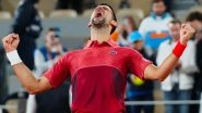 Novak Djokovic Equals Roger Federer&rsquo;s Record of Most Number of Grand Slam Match Wins, Achieves Feat With French Open 2024 Third Round Win Over Lorenzo Musetti &nbsp;