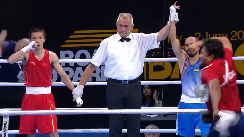 Amit Panghal Qualifies for Paris Olympic Games 2024 in Men's 51 Kg Boxing Category, Registers 5-0 Win Over Liu Chuang at World Boxing Qualifiers