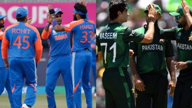 India vs Pakistan Free Live Streaming Online, ICC Men’s T20 World Cup 2024: How To Watch IND vs PAK Cricket Match Live Telecast on TV?