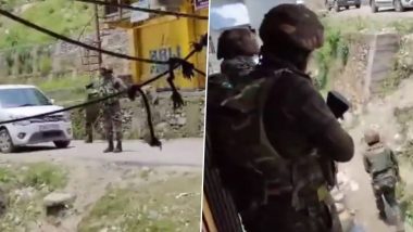 Jammu and Kashmir Encounter: One Terrorist Killed in Gunfight With Security Forces in Gandoh Area of Doda (Watch Video)