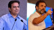 BRS Leaders Remind Rahul Gandhi of Two Lakh Jobs Promise in Telangana, KT Rama Rao Says 'Seven Months Now but Not a Single New Job Notification Has Been Issued So Far'