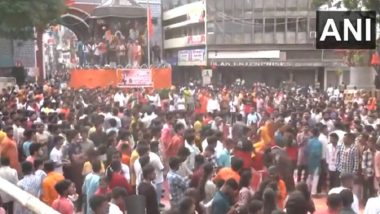 Chhatrapati Shivaji Maharaj Coronation Anniversary: 351st Anniversary of Maratha Empire Founder’s Coronation Celebrated in Maharashtra’s Nagpur, People Gather in Large Number (Watch Video)