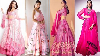 Alia Bhatt, Kriti Sanon, Kiara Advani and Other Bollywood Actresses Slay in Pretty Pink Lehengas