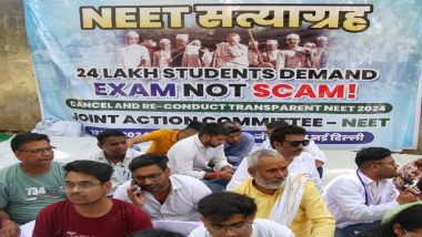 NEET UG 2024 Result Row: Candidates Protest at Jantar Mantar, Demand Investigation Into Alleged Exam Paper Leak (Watch Video)